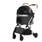 Pet Stroller Dog Cat Carrier Foldable Portable Travel Cart for Small Medium Dogs Cats Lightweight Large Capacity Pet Bag - Image 2