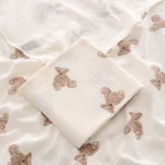 100X100cm Receive Blanket for Newborn Cotton Muslin Swaddle Blanket Bedding Infant Bath Towel Items Mother Kids