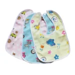 Cartoon Snap Waterproof Bib Super Soft Bib Newborn Crystal Velvet Saliva Towel - Image 3
