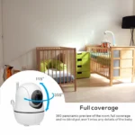 New 5 inch Video Monitor with Camera and Audio, 4X Zoom, 22Hrs Battery, 1000ft Range 2-Way Audio Temperature Sensor Lullaby - Image 5