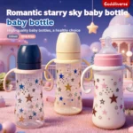 1PC 330ml large-capacity feeding bottle star PP bottle wide diameter anti-fall lightweight ergonomic handle design
