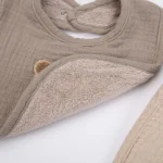 Cute Bear Muslin Cotton Bibs Saliva Towel U-Absorbent Pockets Korean Children Kids Boys Girls Bandanas Feeding Burp Clothes - Image 6