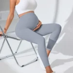 New Seamless Knited Yoga Pants High Waist Pregnancy Leggings Maternity Clothes for Pregnant Women Belly Support Body Long Pants - Image 4