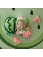Full Moon Photography Clothing Newborn Photography Clothing Studio Watermelon Theme Blanket تذكارات للرضع - Image 3