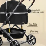 Aluminum Alloy Folding Pet Stroller Breathable Dog and Cat Travel Luxury Designer Bags Portable Puppy Carrier Dog Accessories - Image 4