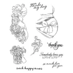 MangoCraft Great Mother Pregnant Woman Cutting Dies Clear Stamp Set DIY Scrapbooking Metal Dies Cut Silicone Stamps For Cards - Image 3