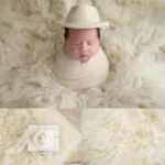 120x150CM Newborn Photography Flokati Props Photo Pure Greek Wool Blanket Boys Girls Photoshoot Big Background Accessories - Image 2