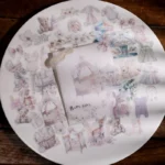 43pcs Kawaii Pregnancy Newborn Stickers Pink Cute Girls Boys Stickers Bear Dress Flower Stickers Gift Card Making