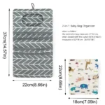 Cartoon Pattern Diapers Storage Pouch Portable Foldable Toiletry Organizers Large Capacity Reusable - Image 6