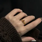 French retro red zircon ring women's niche medieval vintage ring fashion light luxury high-end jewelry - Image 4