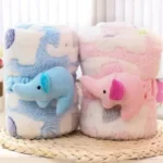 Blanket & Swaddling Newborn Thermal Soft Fleece Blanket Flannel Quilt Infant Bedding Swaddle Wrap Winter Solid Bedding Set - Image 4