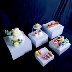 6pcs Romantic Column Buffet Decoration Stand Candy Bar Rack Wedding Cake Birthday Baptism Cupcake Gifts Display Riser