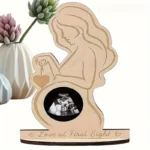 Wood Ultrasound Photo Frame Pregnancy Announcement Picture Display Frames Creative Desktop Decoration Couple Love Gift