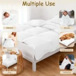 Toddler Goose Down Comforter, 41x48 Hypoallergenic Duvet Insert, Soft Lightweight All Season Quilt Blanket for Crib Daycare - Image 6