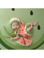 Full Moon Photography Clothing Newborn Photography Clothing Studio Watermelon Theme Blanket تذكارات للرضع - Image 2