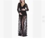 New Pregnant Women Lace nighty Dresses Maternity Photography Fancy Props Dresses Maternity Photo Shooting Crochet Lace Dresses - Image 3