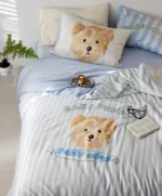 Fashion cute teddy dog elephant bedding set single double,twin full queen king home textile bed sheet pillow case quilt cover - Image 4