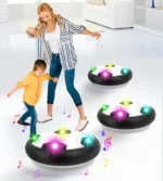 LED Bubble Football Kids Interactive Game Toy with Music and Lights Floating Indoor Mobile Slide Flat Soccer Sports for Kid Gift