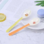 652F Safe Plastic Cartoon Printing Kids Feeding Spoon Children's Long Soup Coffee Spoon Dinnerware Random Color - Image 5