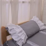 Cute Solid Wood Pet Bed Dog Comfortable Bed Free Full Set of Bedding Pet Supplies Removable and Washable Pet Bed - Image 4