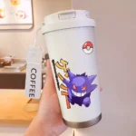MINISO Gengar Water Bottle Kids Cartoon Milk Tea Cold Drink Bottles Portable Drink Cup Children's Christmas Birthday Gift - Image 5