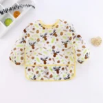 3PCS/1PCS Smock Bibs Waterproof Long-sleeved Eating Feeding Art Apron Newborn Toddler Burp Cloths Fit 0-3 Years - Image 2