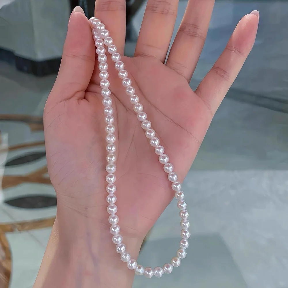 kf-S6de32f8bebdf4bb0896daaaf26aa26a0N 3-4mm AAAA Rare Natural Freshwater Small NearRound Pearl Isolated Bead Women Gift Jewelry Make DIY Bracelet Women Necklace - Image 1