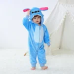 Kigurumi Stitch Cartoon Romper Infant Kids Animal Onesie Jumpsuit Toddler Clothes Girls Boys Cosplay Costumes For Halloween