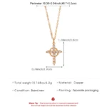 FTCY Rotatable Crown Cross Necklace for Women Minimalist Luxury Cross Chain Christian Jewelry Prayer Gift - Image 5