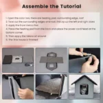 Thermostatic heat cat nest Warm cat sleeping bag closed cat house can be dismantled and washed villa pet supplies - Image 6