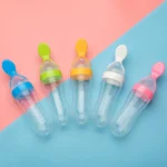 Newborn Silicone Rice Cereal Bottle Feeding Bottle Toddler Silicone Squeeze Feeding Spoon Milk Bottle Training Feeder - Image 2