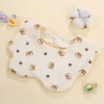 Cotton Saliva Towel With Gauze, Six Layers For Newborns, Waterproof Bib Cartoon, Absorbent And Stain Resistant Bib - Image 5