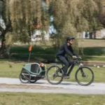 Bike Trailer for Kids and Pet 2 in 1 Bicycle Child Carrier Jogging Stroller Wagon for Outdoor Cycling Walking - Image 5