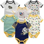 Boy Jumpsuits 3 Pieces Newborn Clothes Set Toddler Girl Bodysuit Kiddiezoom Clothing 100%Cotton Soft Infant Rompers 0-12M