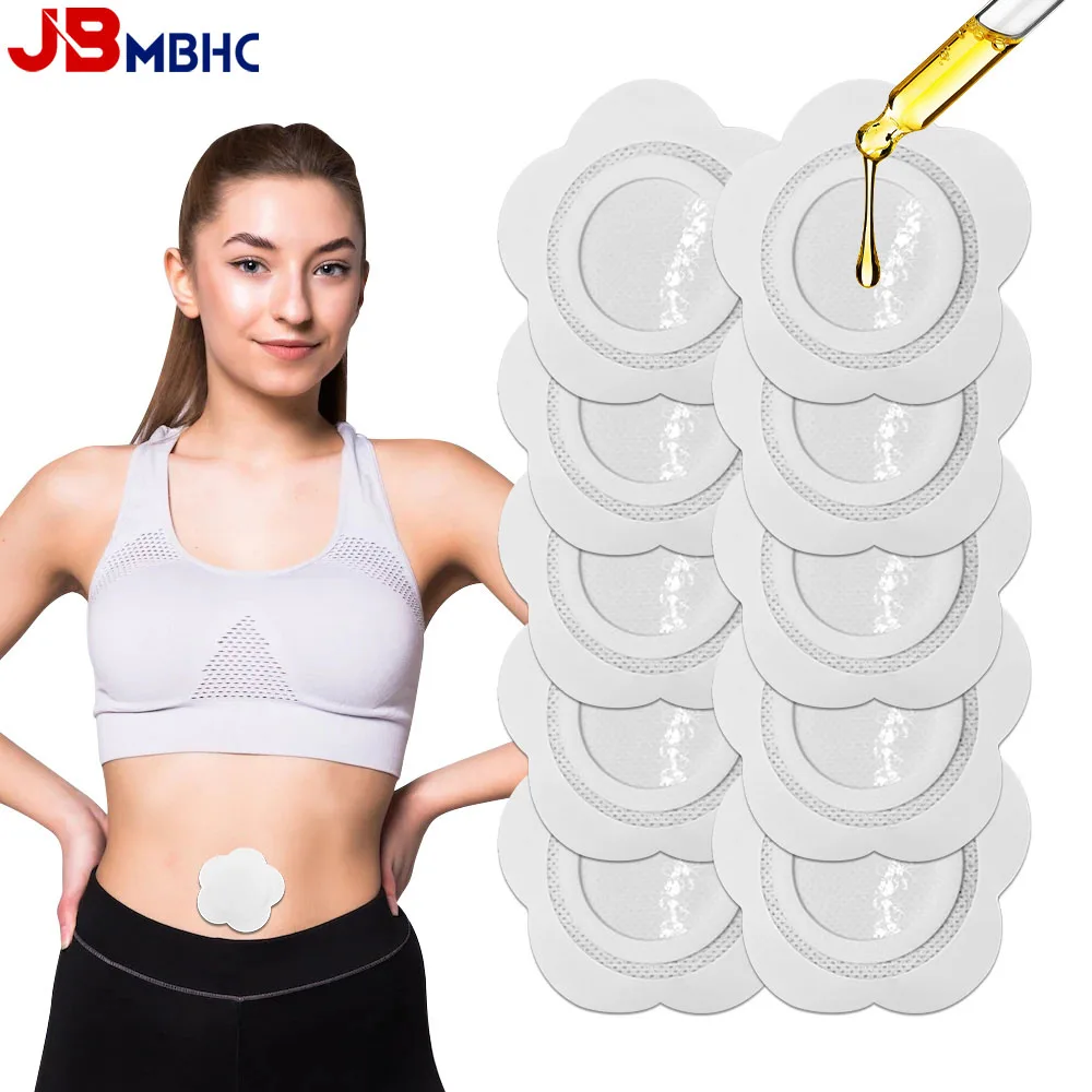 kf-S79231d22a1994c2c9d77b036021fbb071 10PCS Castor Oil Patches Castor Oil Pack Wraps Disposable Organic Cotton Self-Adhesive Pads for Belly Button Anti Leakage Design - Image 1