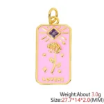 Juya Nwe Necklace Pendant Handmade Prevent Allergy Multicolor Cubic Zirconia Charms Supplies Accessories - Image 3