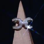 Fashion Cross Finger Ring Jewelry Exquisite Zircon Geometric Rings Elegant Women's Opening Adjustable Daily Work Rings - Image 2