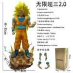 35cm ZW Factory Goku SSJ3 Action Figure with LED Base Super Saiyan 3 Collectible Model Figurine Decoration Gift Toy - Image 5