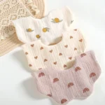 Cotton Gauze Bib Babies Accessories Newborn Apron Feeding Bib 6 Layer Muslin Burp Cloths Kids Saliva Towel New Born
