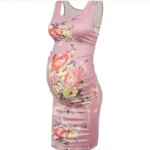 New Fashion Summer Autumn Women's Maternity Sleeveless Dresses Maternity Tank Dress Printed maternity dress Pregnancy Dress