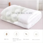 Lanlika Luxury White Nature 100% Silk Quilt Comforter Warmth Jacquard Duvet All Season Double Queen King Sleep Blanket 1Pcs - Image 3