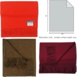 Luxury Mandarin Solid Color Alpaca Throw Blanket, Soft and Warm Afghan for Cozy Comfort