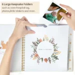 A42Z-Memory Book Scrapbook Photo Album Pregnancy Diary Cute Animal Keepsake Record Growth Journal Hand Account - Image 3