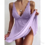 Women's Maternity Dresses Pregnancy Ventilate Comfortable Sleeping Dress Babydoll Loose And Comfortable Sleeveless Pajamas - Image 6