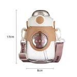 Cute Kids Water Bottles With Straw For Girls Children's 820ml Large Capacity Kawaii Cartoon Student School Travel Water Cup - Image 4