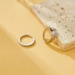 2024 New Fashion Sparkling Wide Face Women's Rings 2pcs/set Delicate Luxury Wedding Party Jewelry Accessories - Image 3