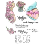 MangoCraft Great Mother Pregnant Woman Cutting Dies Clear Stamp Set DIY Scrapbooking Metal Dies Cut Silicone Stamps For Cards - Image 2