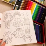 60 Pages 25*25cm New Korean Princess Dingles Dolly Coloring Book Pregnancy Prenatal Education Decompression Girls Painting - Image 5