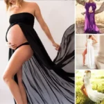 Fashion Maternity Photography Props White Maternity Sexy Lace Maternity Dress Pregnant Women Fancy Shooting Photo Pregnant Dress