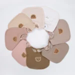 3Pcs/Lot Cute Bear Muslin Cotton Gauze Bibs Saliva Towel Korean Kids Boys Girls Bandanas Adjustable Feeding Burp Cloths - Image 6